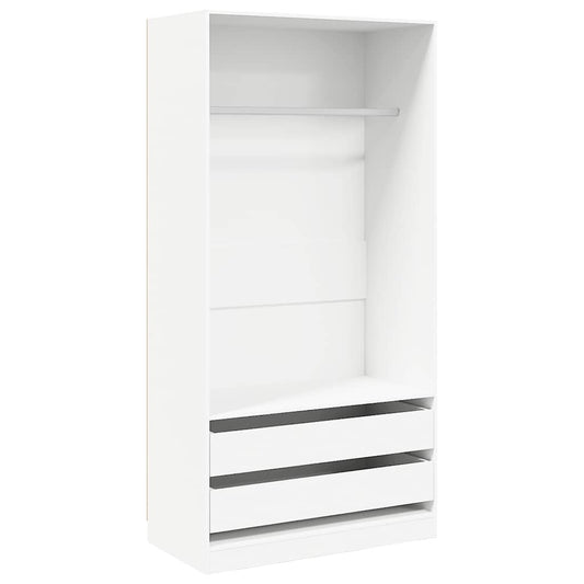 Wardrobe | White | Engineered wood | Compact | Wardrobe | Rectangular