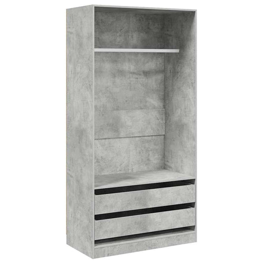 Wardrobe | Concrete Grey | Engineered Wood | Compact | Wardrobe