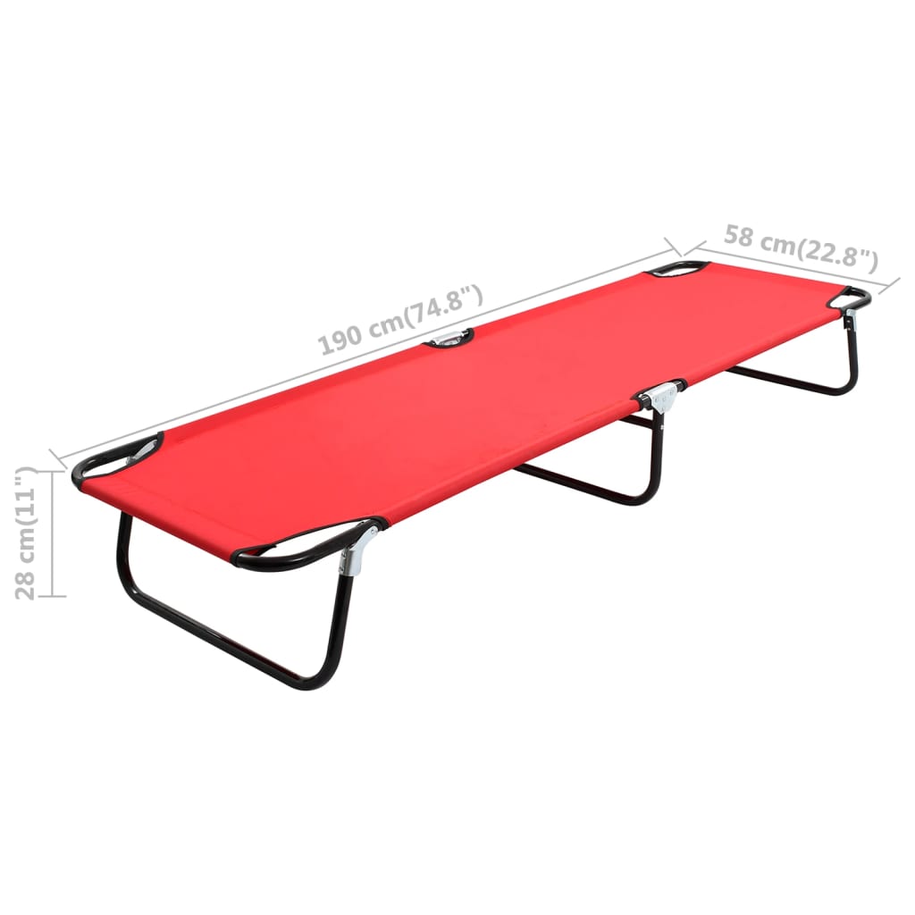 Sun Lounger Red
