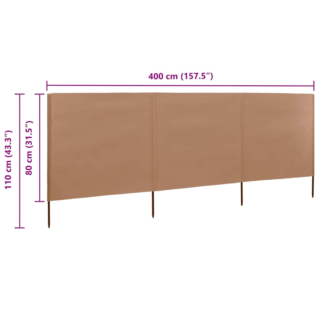 Wind Screen | Taupe | Non-woven fabric (100% polyester), wood
