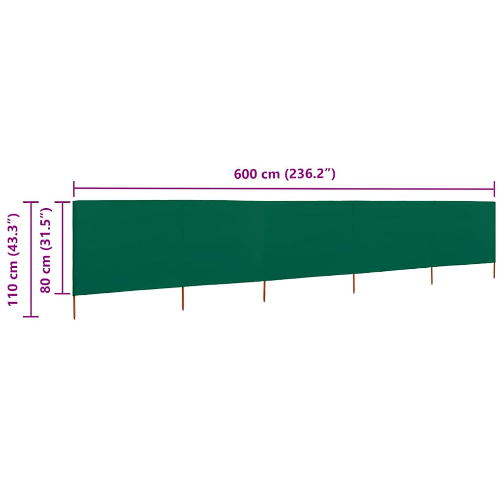 Wind Screen | Green | Non-woven fabric | 600x80 cm | Foldable