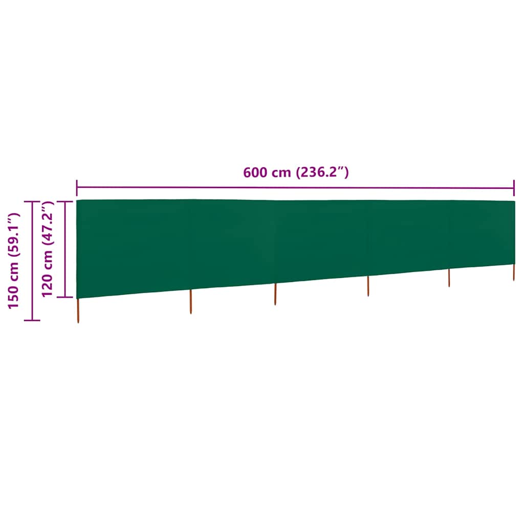 Wind Screen | Green | Non-woven fabric | 600x120 cm | Foldable