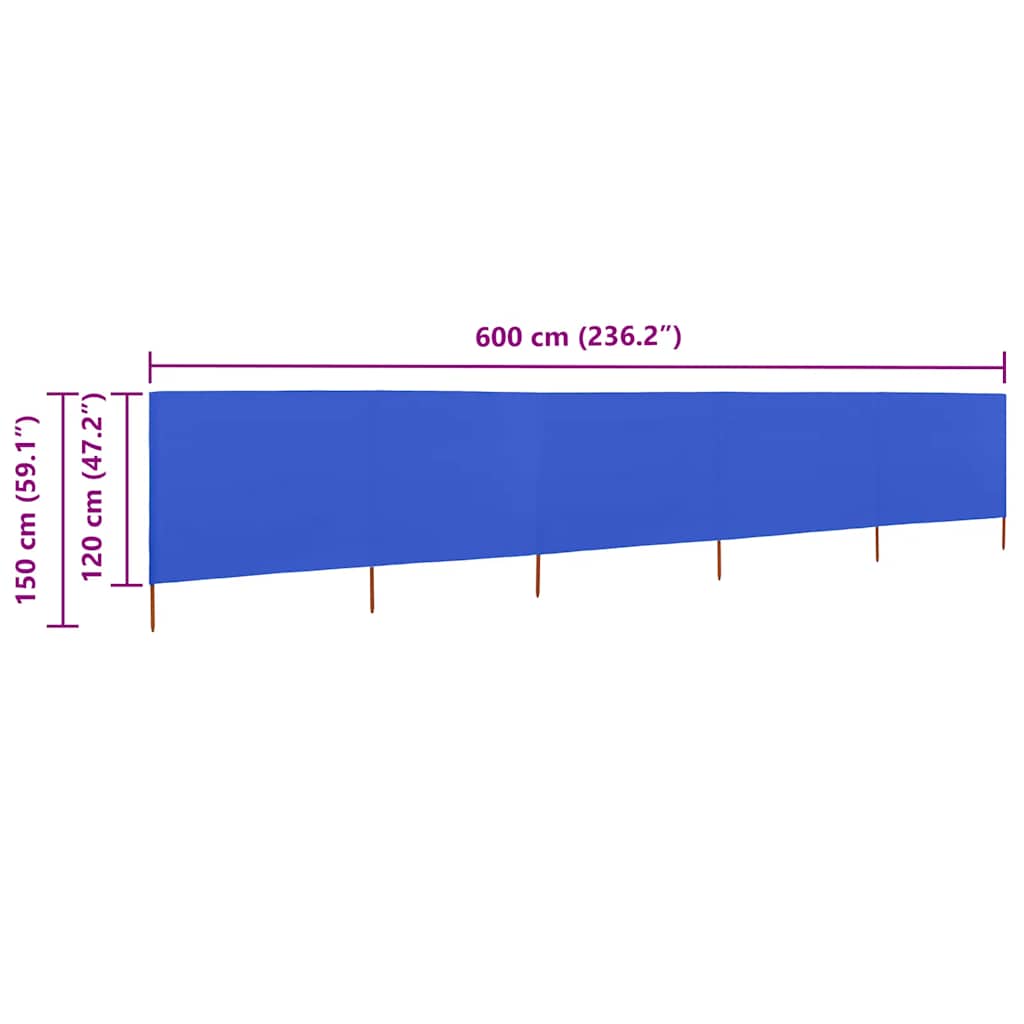 Wind Screen | Azure Blue | Non-woven fabric | 600 x 120 cm | Foldable