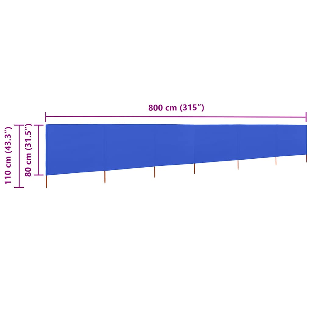 Wind Screen | Azure Blue | Non-woven fabric | 800x80 cm | Foldable