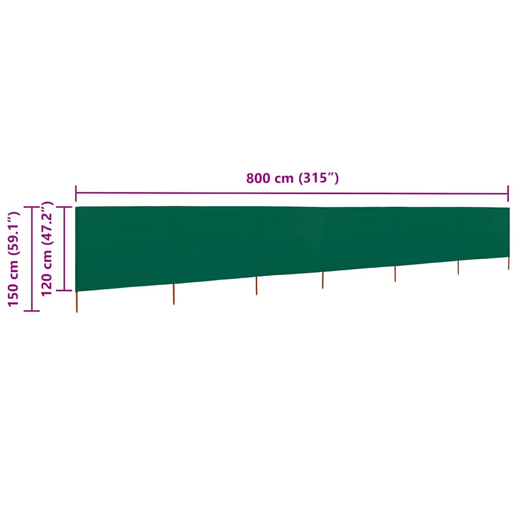 Wind Screen | Green | Non-woven fabric, Wood | Large | Collapsible