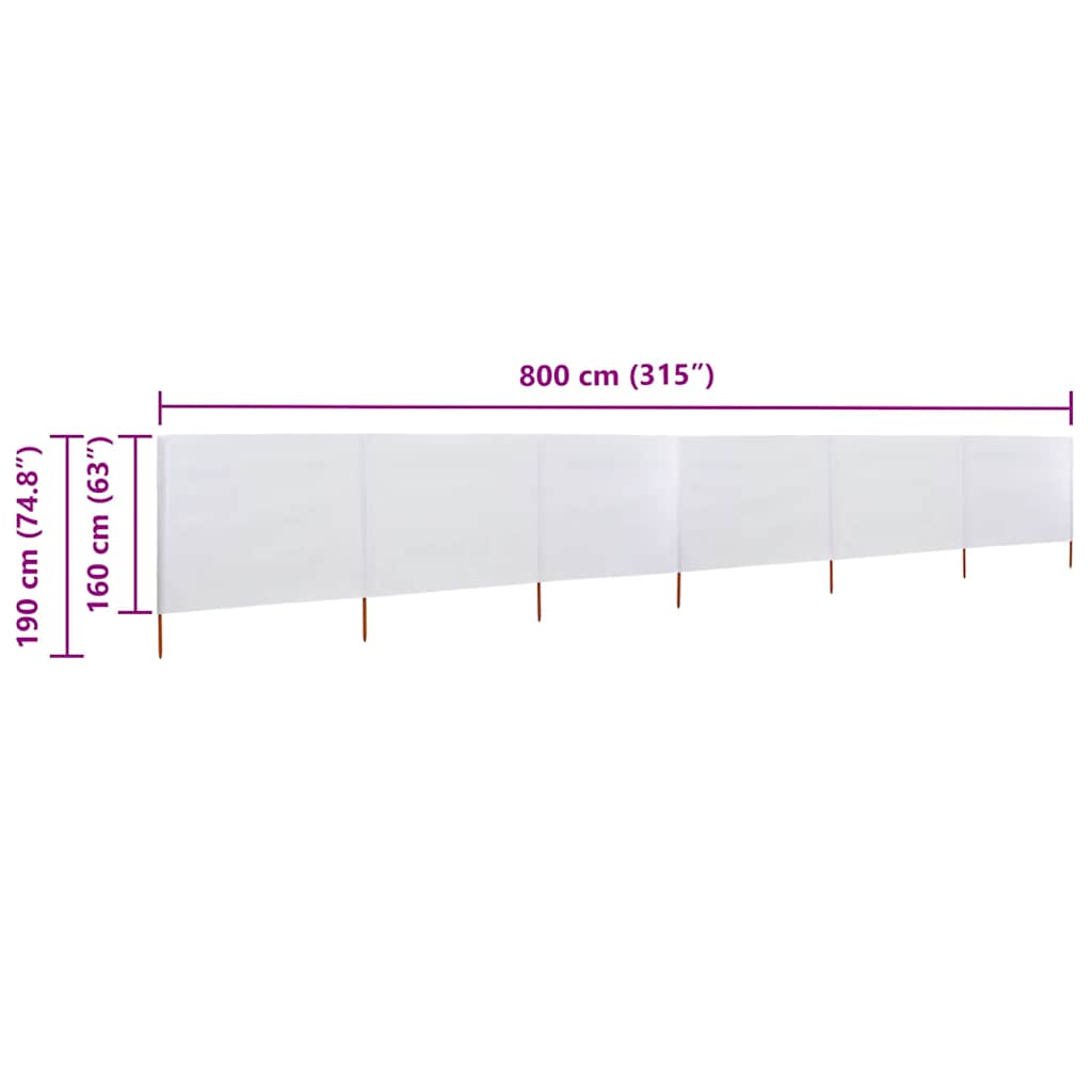 Wind Screen | Sand white | Non-woven fabric | 800x160 cm | Foldable
