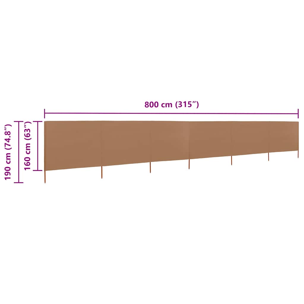 Wind Screen | Taupe | Non-woven fabric, Wood | 800x160 cm | Foldable