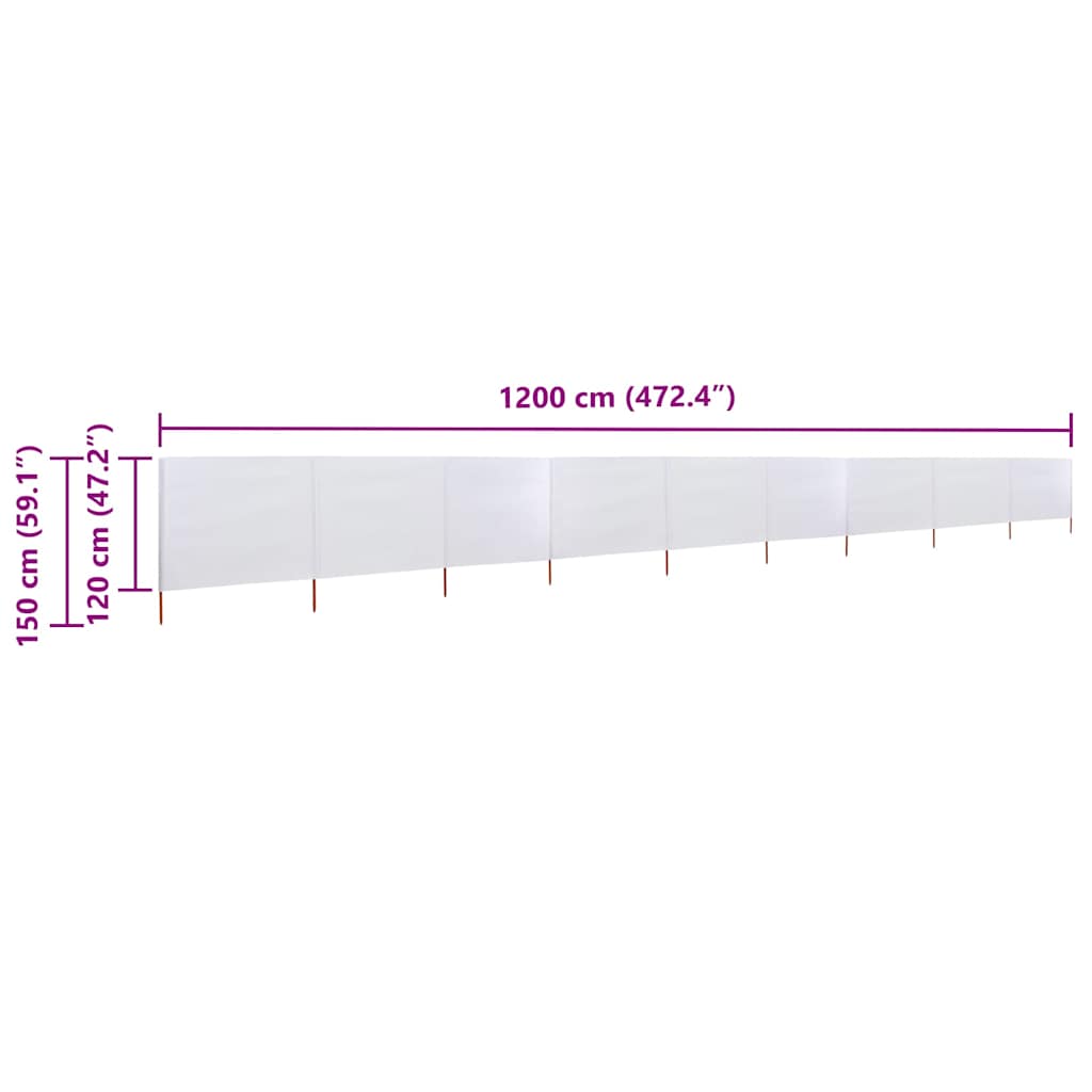 Wind Screen | Sand White | Non-woven fabric, wood | Large | Collapsible