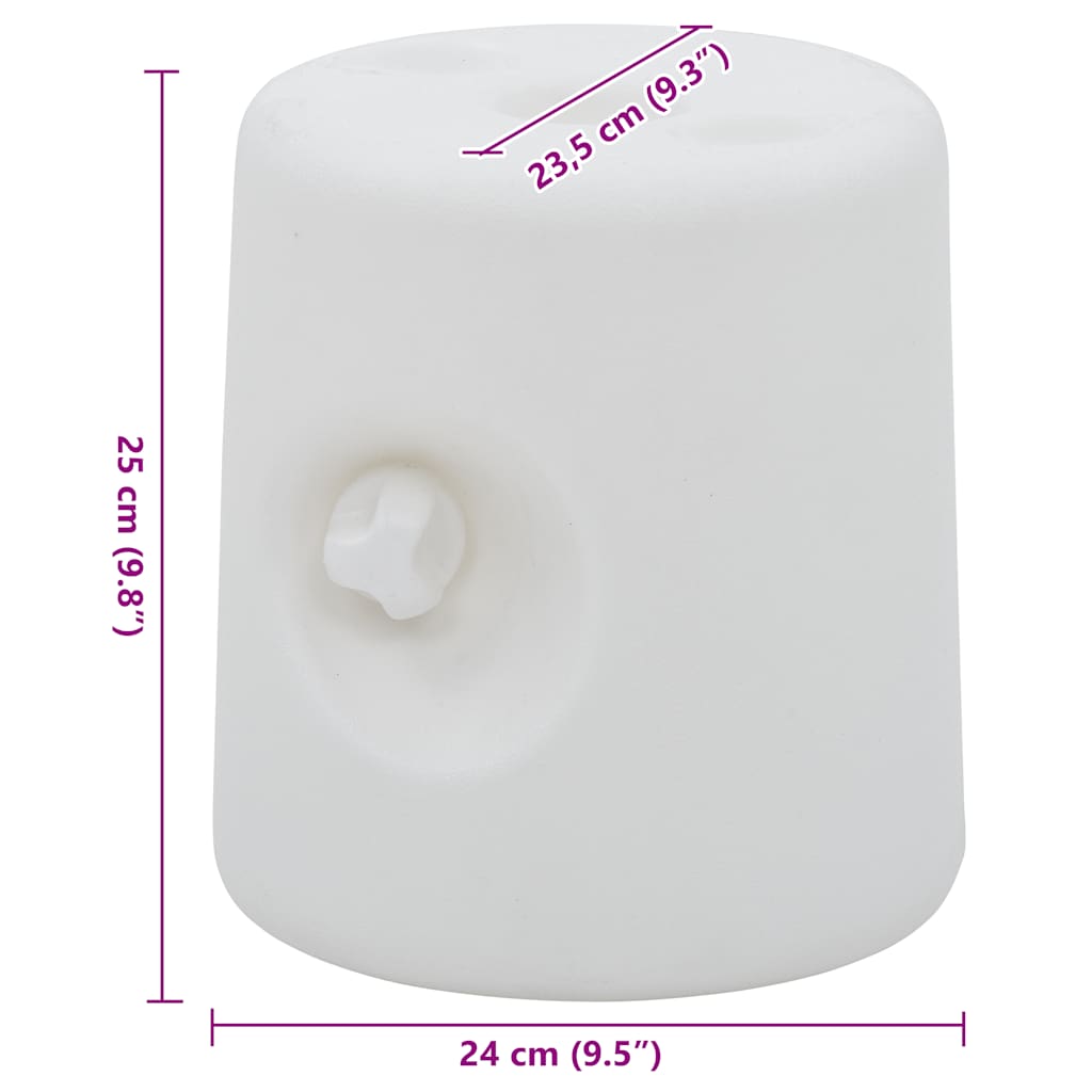 Canopy Weight | Set of 4 | White | PE (polyethylene) plastic | Standard