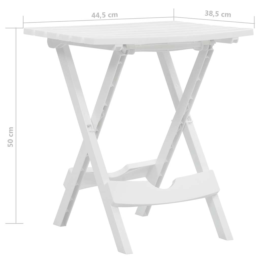 Folding Garden Table | White | Polypropylene (PP) | Foldable