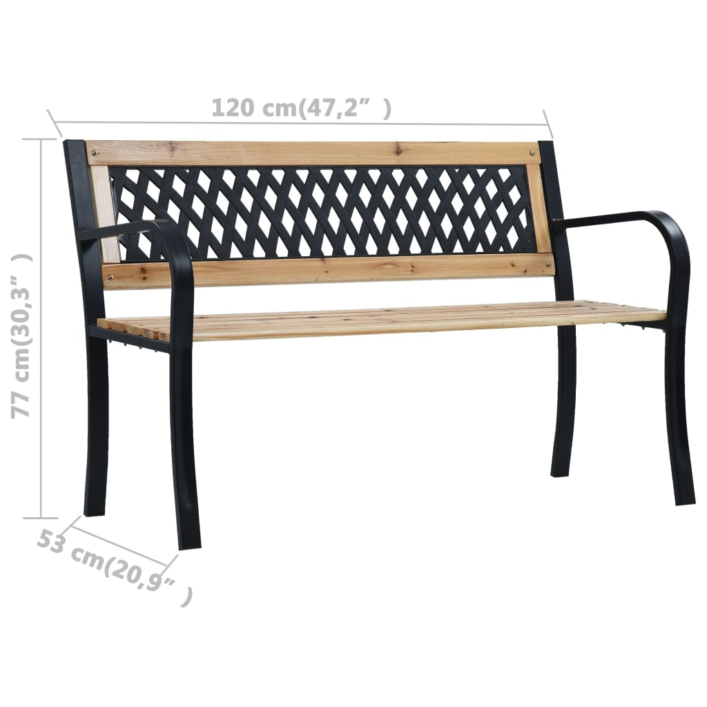 Garden Bench | Brown and Black