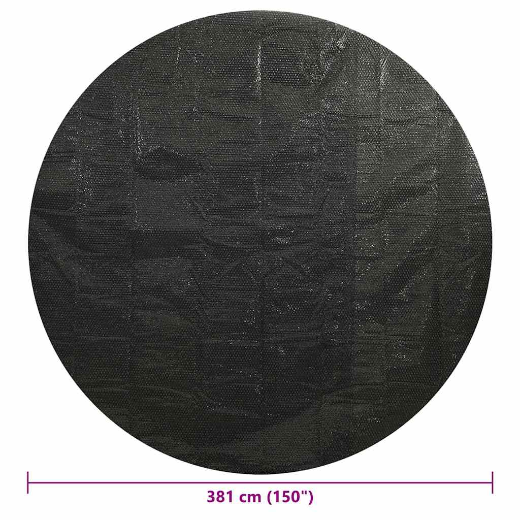 92156 vidaXL Pool Cover Black 381 cm PE