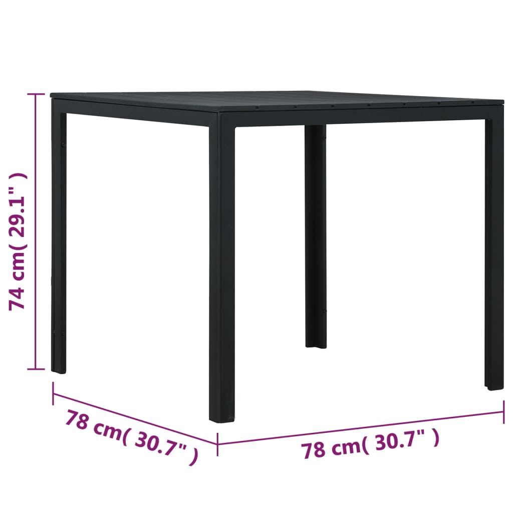 Coffee Table | Black | HDPE, Steel | Medium | Durable | Coffee Table