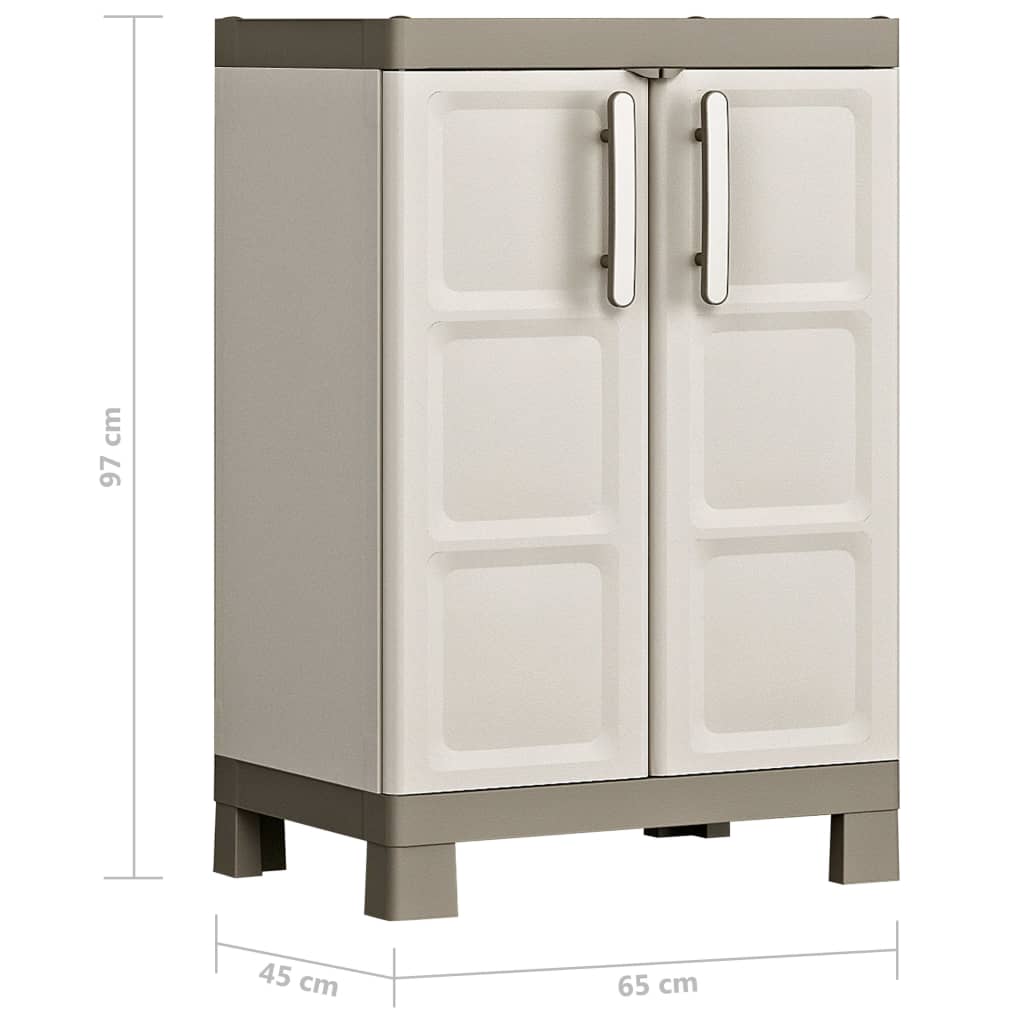 Base Cabinet | Beige and Taupe | Polypropylene | Compact