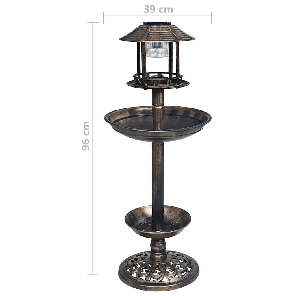 Bird Bath | Bronze | Weather resistant plastic | Decorative Inlays