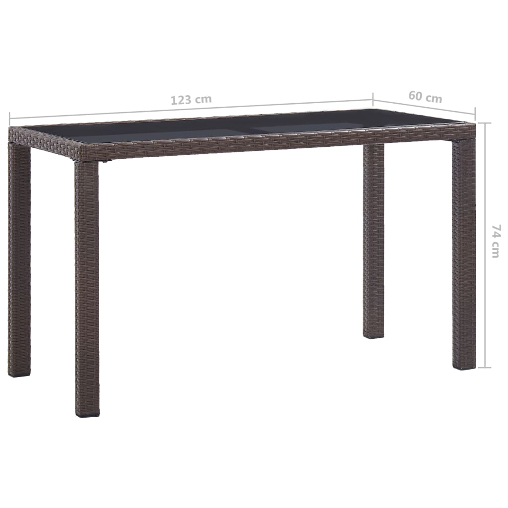 Outdoor Dining Table | Brown