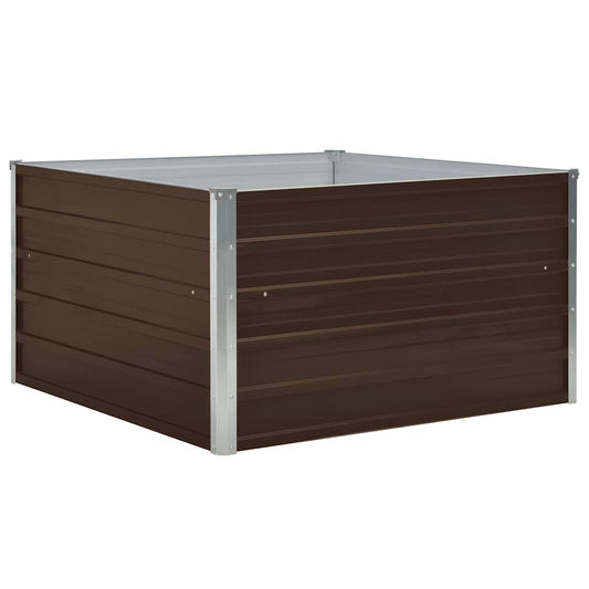 Raised Garden Bed | Brown and Grey | Galvanised steel | Medium | Durable