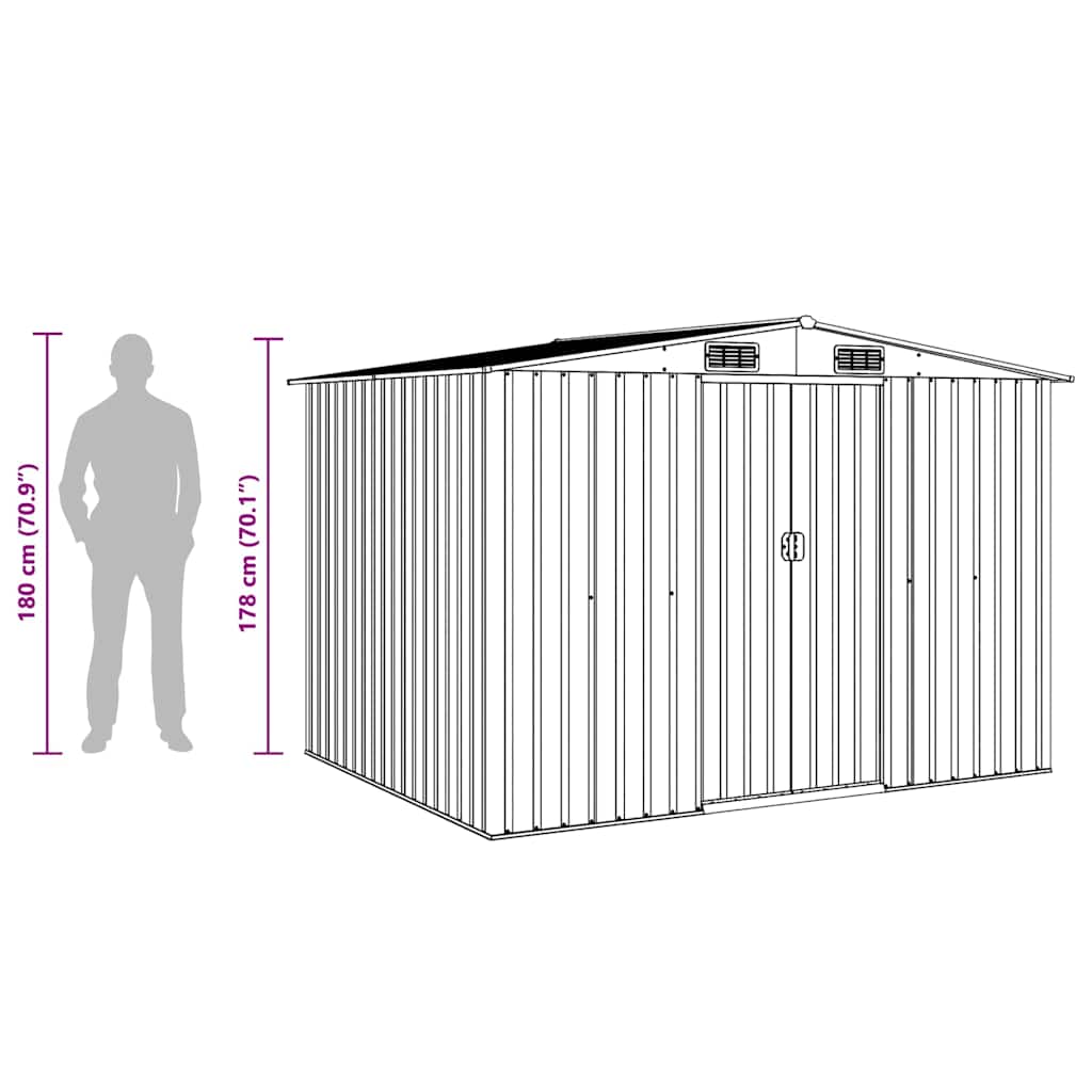 Garden Shed | Brown | Galvanised steel | Large | Garden Shed