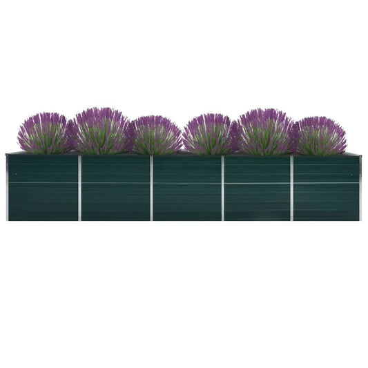 Raised Bed | Green | Galvanised steel | Large | Durable | Garden Planter