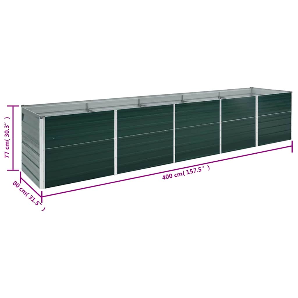 Raised Bed | Green | Galvanised steel | Extra Large | Durable