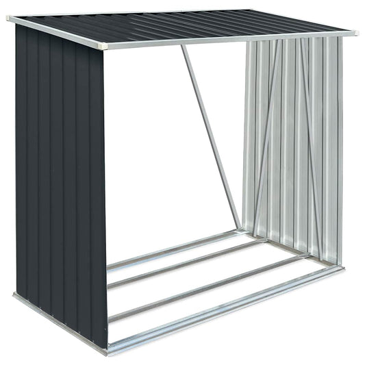 Garden Log Storage Shed 163x83x154 cm Anthracite