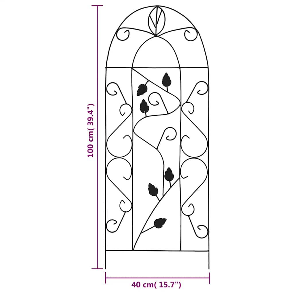 Plant Rack | Set of 3 | Black | Iron | Medium | Decorative Inlays