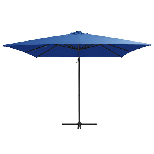 Cantilever Garden Parasol | Azure Blue | Polyester | Large | Rotatable