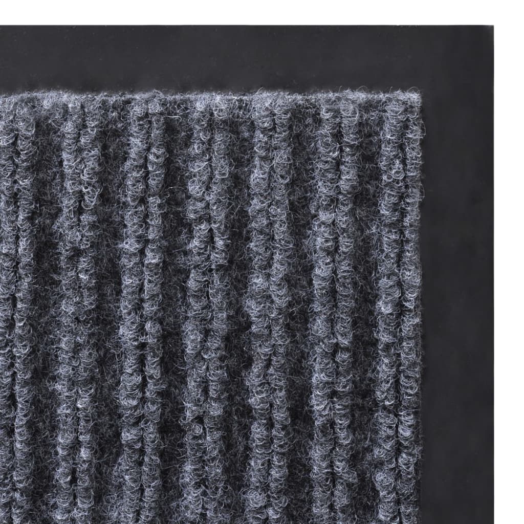 Doormat | Set of 4 | Grey | PVC backing, Polyester front | 90x60 cm