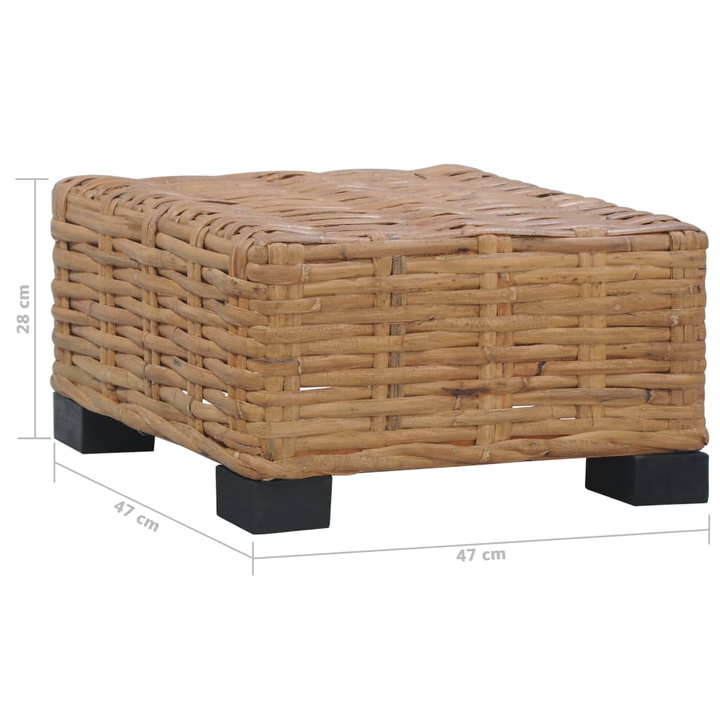 Coffee Table | Natural Rattan Brown and Black