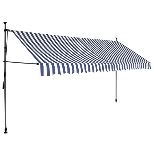 Retractable Awning | Blue and white