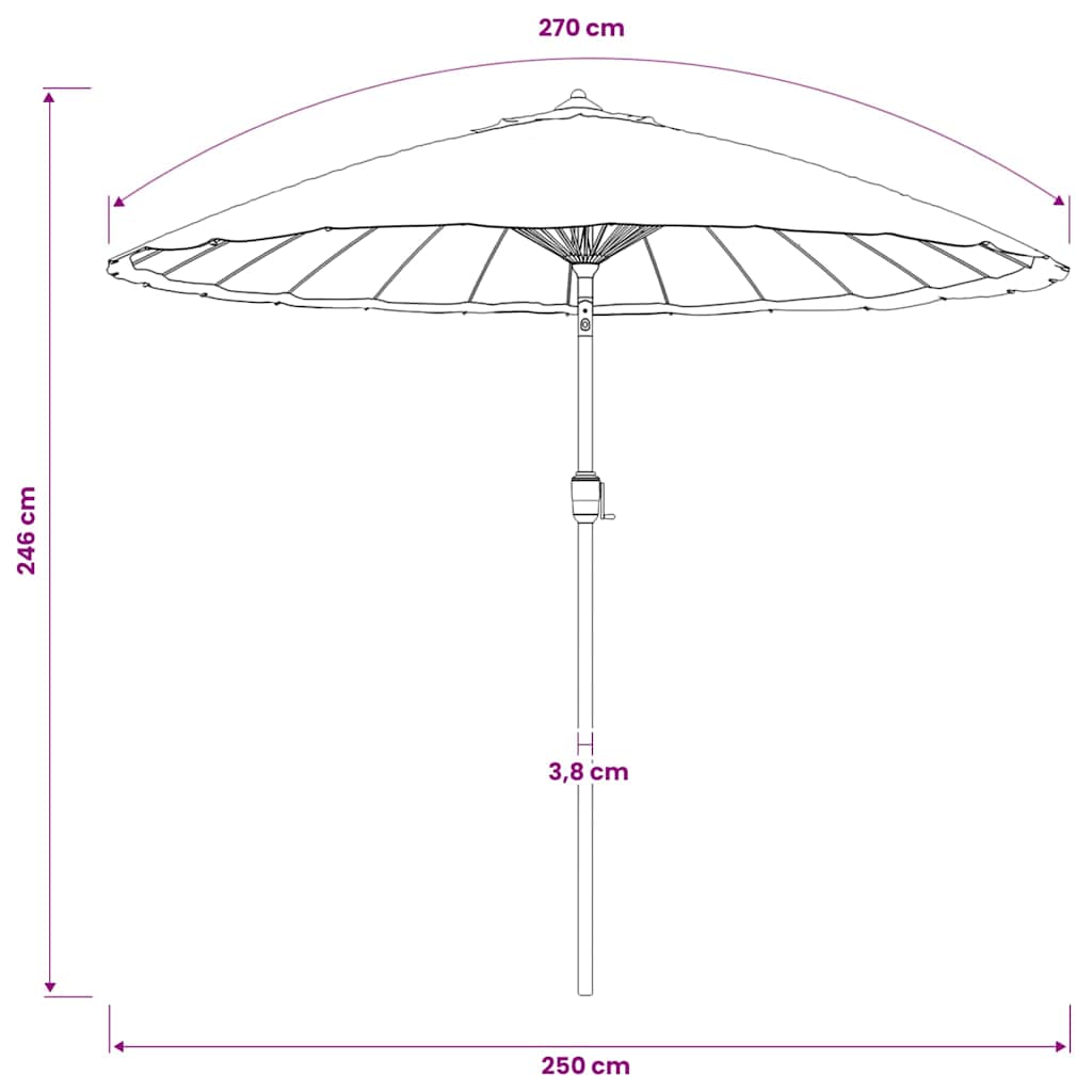Garden Parasol with Aluminium Pole 250 cm Terracotta