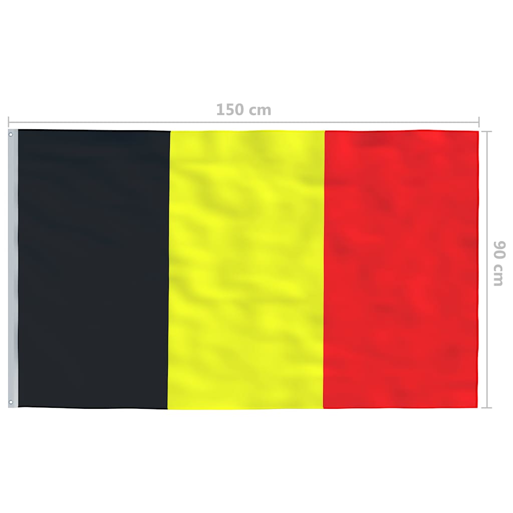 Belgium Flag | Black, Yellow, Red | 68D 100% polyester | 90x150 | Durable