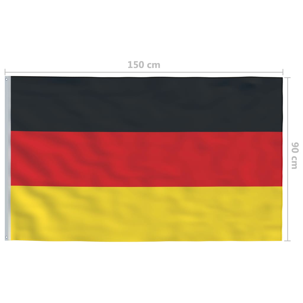 Germany Flag | Black, Red, Yellow | 68D 100% Polyester | 90x150 cm