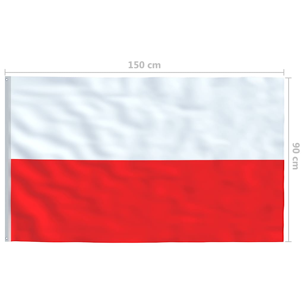 Poland Flag | Red and White | 68D 100% Polyester | 90 x 150 cm | Durable