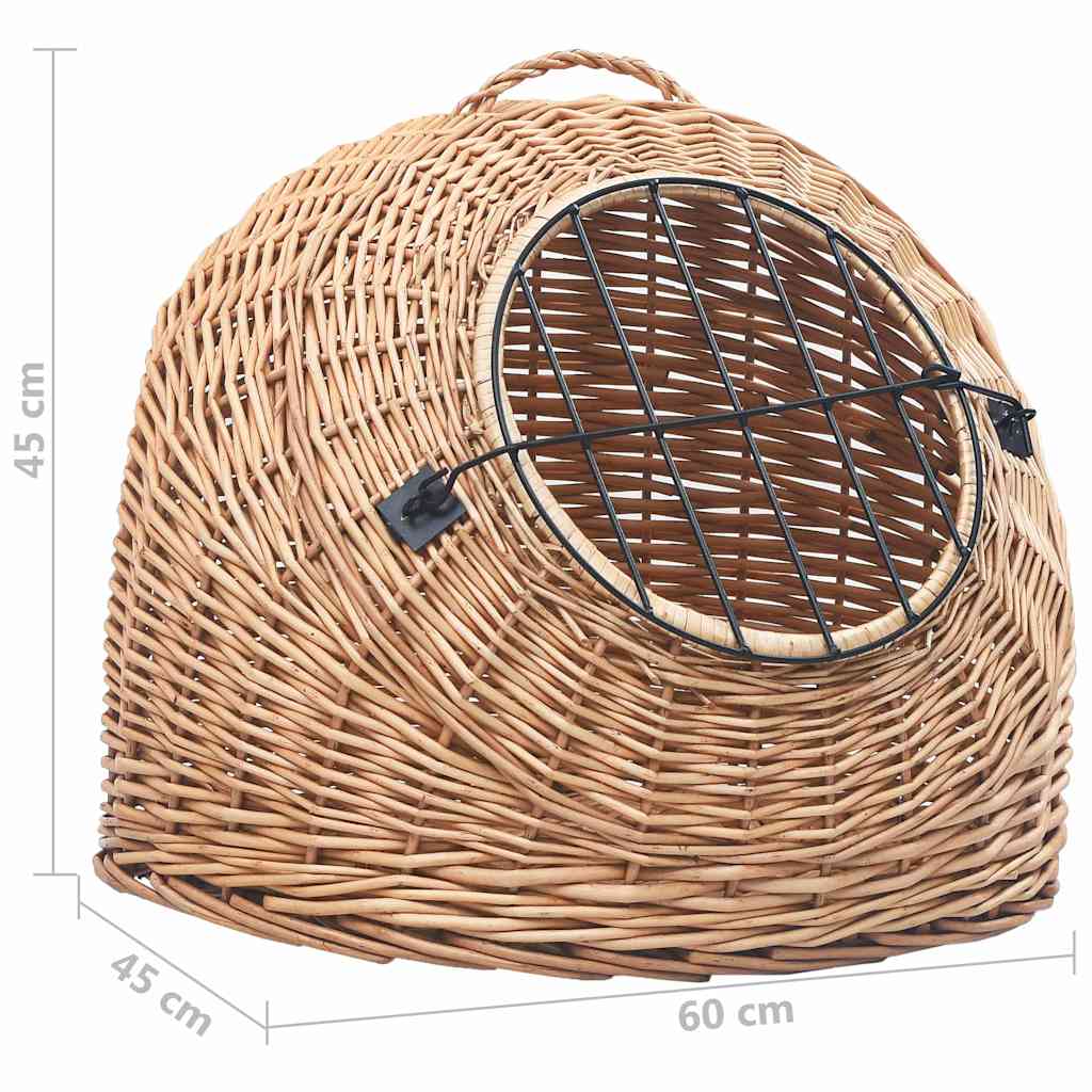Cat Carrier | Natural Willow | Natural Willow, Iron | Medium | Portable