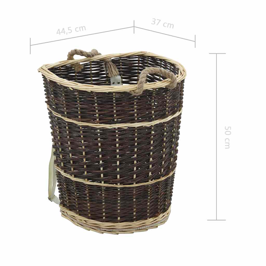 Firewood Backpack with Carrying Belts 44.5x37x50 cm Natural Willow