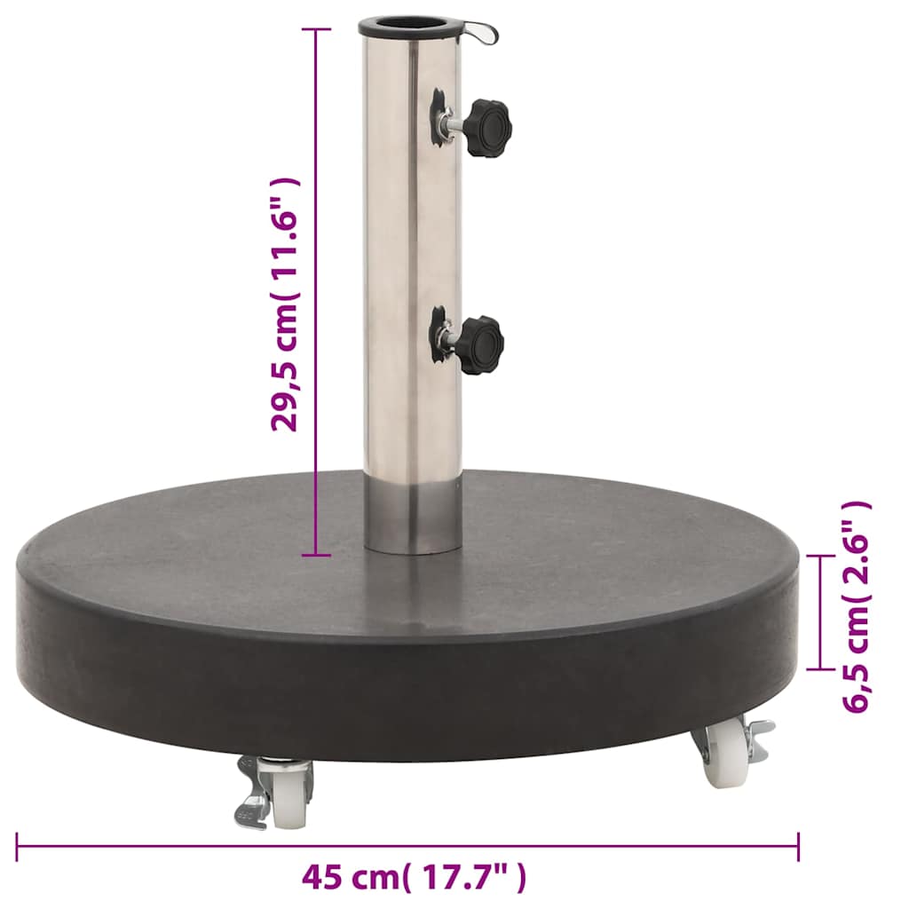 Parasol Base Granite 30 kg Round Black