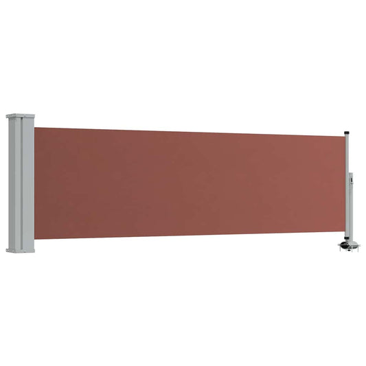 Patio Retractable Side Awning 80x300 cm Brown