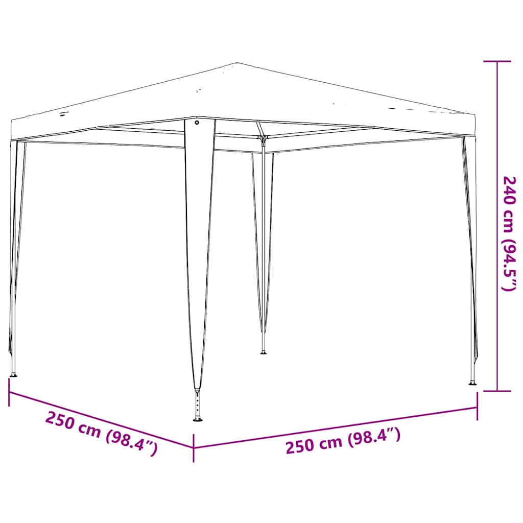 Partytent | Blue | Polyethylene, Iron | Large | UV-resistant materials