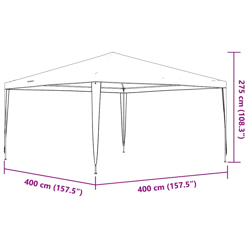 Partytent | Blue | Polyethylene, Iron | Large | Sturdy | Party Tent