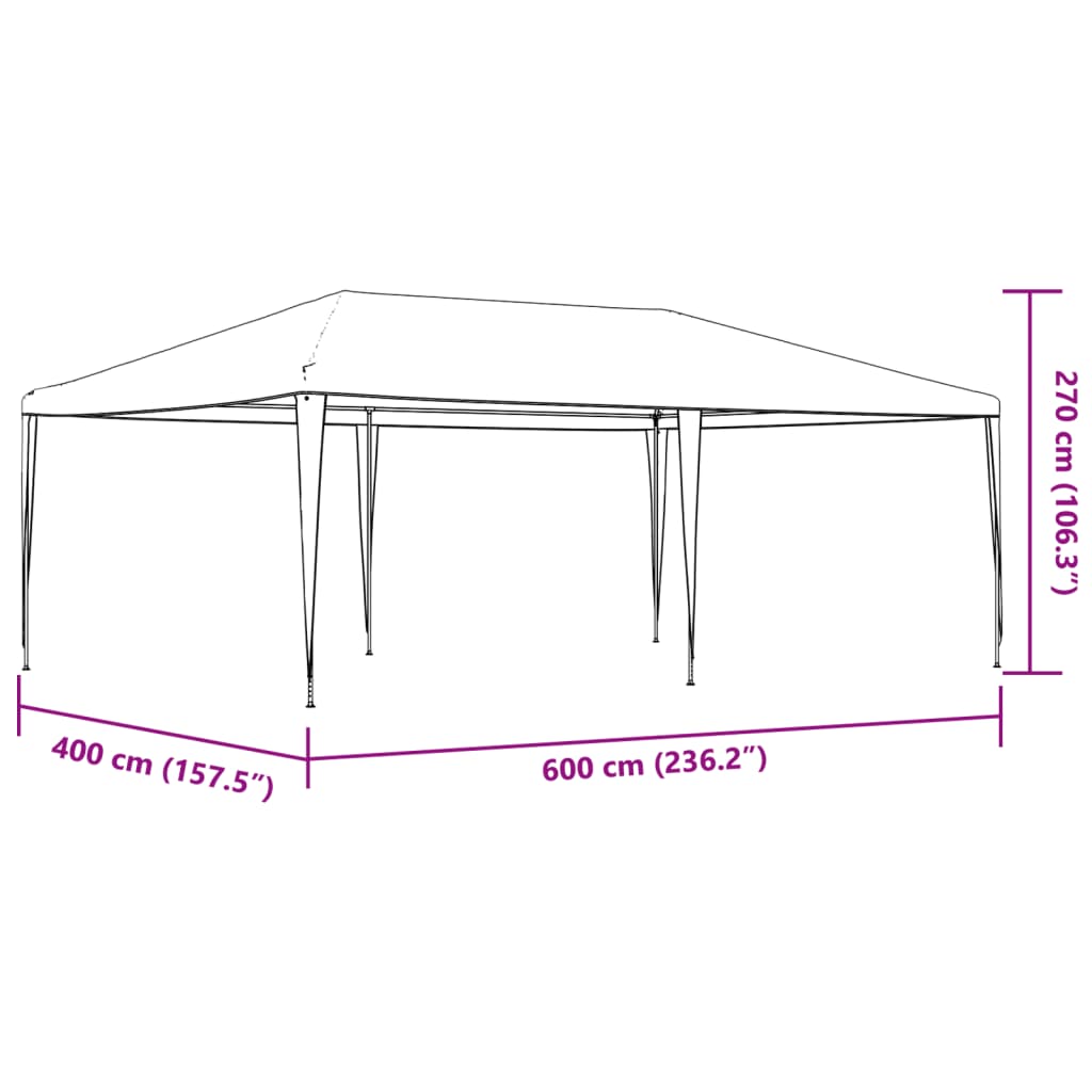 Party Tent | Green | Polyethylene, Steel | Large