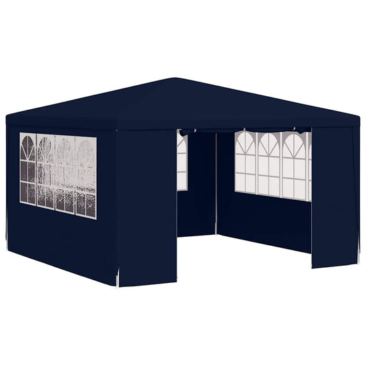 Professional Party Tent with Side Walls 13.1'x13.1'Blue 0.3 oz/ft²