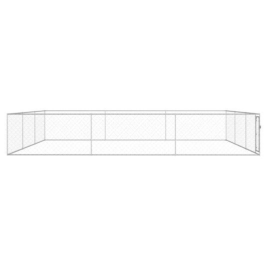 Dog Kennel | Silver | Galvanised Steel | Extra Large | Tough