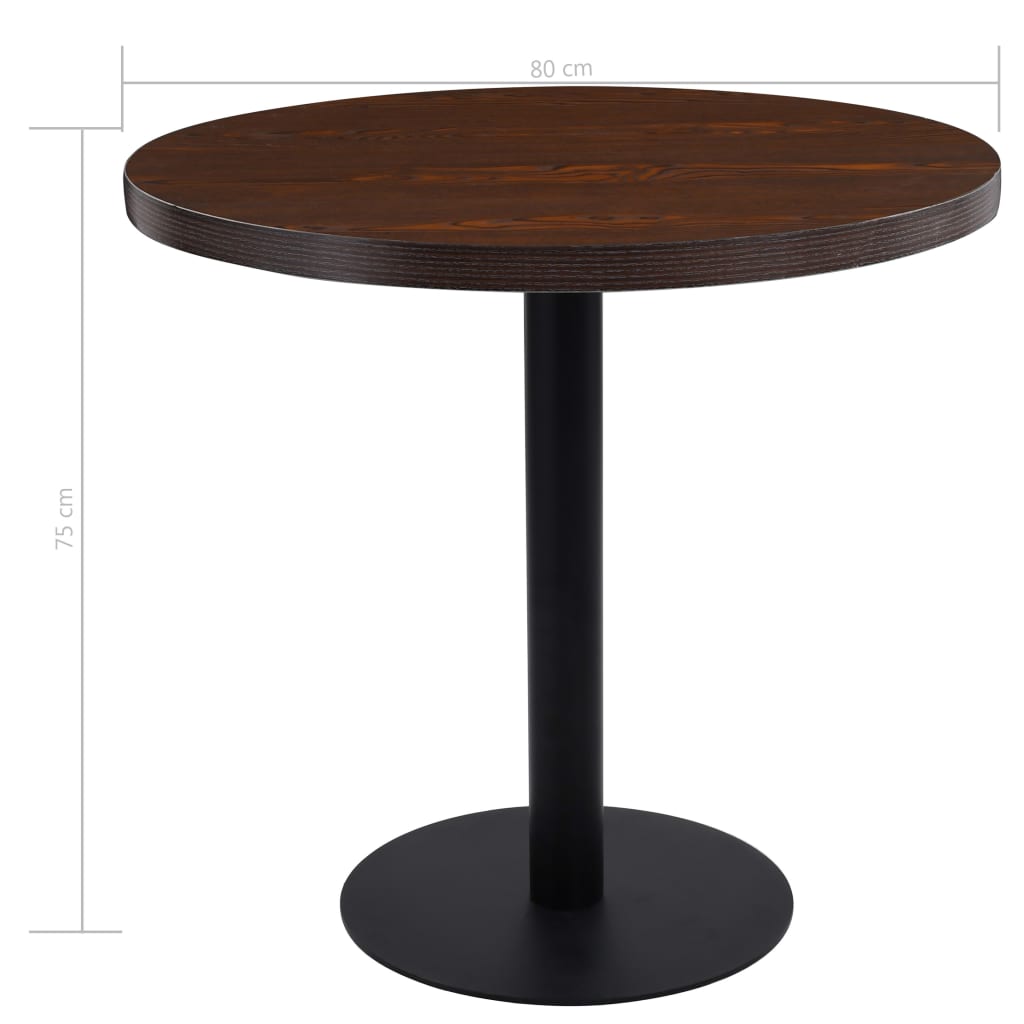 Bistro Table Dark Brown 31.5" MDF