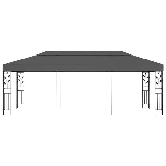 Gazebo | Anthracite and Black | Powder-coated steel and polyester | 3x6 m