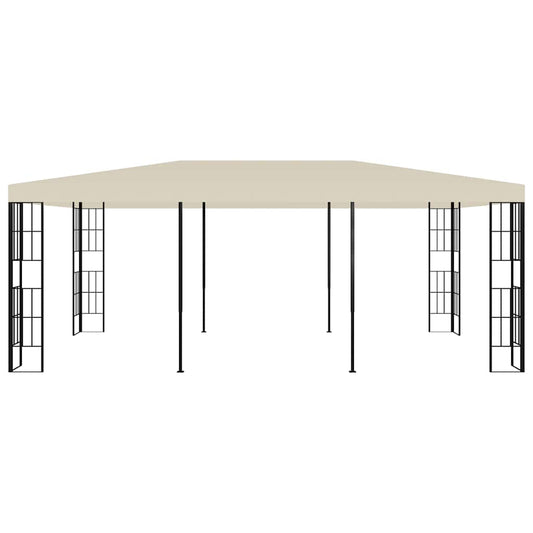 Gazebo | Cream and Black | Polyester, Steel | Large | Durable | Gazebo