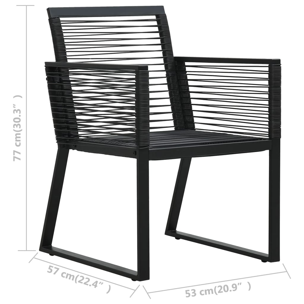 Outdoor Chair | Set of 2 | Minimalistic | Garden Chairs | Rectangular