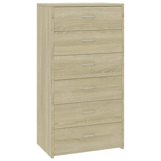 Sideboard | Sonoma Oak | Engineered Wood | 50x34x96 cm | Smooth-Closing