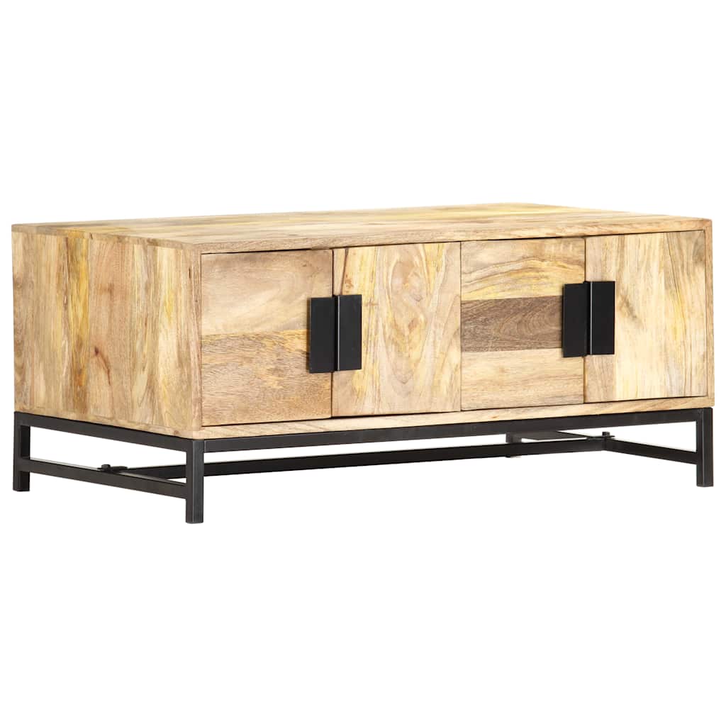 Coffee Table | Brown | Solid mango wood and powder-coated steel