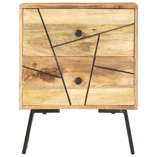Bedside Cabinet | Golden Brown | Solid Mango Wood | 40x30x50 cm